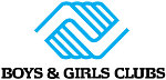 A blue and white logo for the boys & girls club.