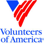 A logo of the volunteers of america.