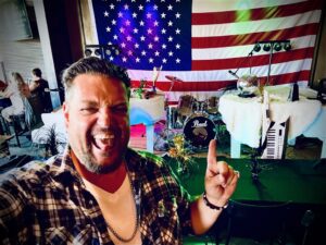 Dueling pianos with keytar for veteran fundraiser in Bozeman, MT.